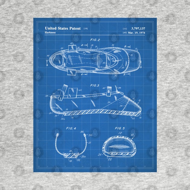 Ballet Slipper Patent - Ballet Dancer Company Opera Art - Blueprint by patentpress